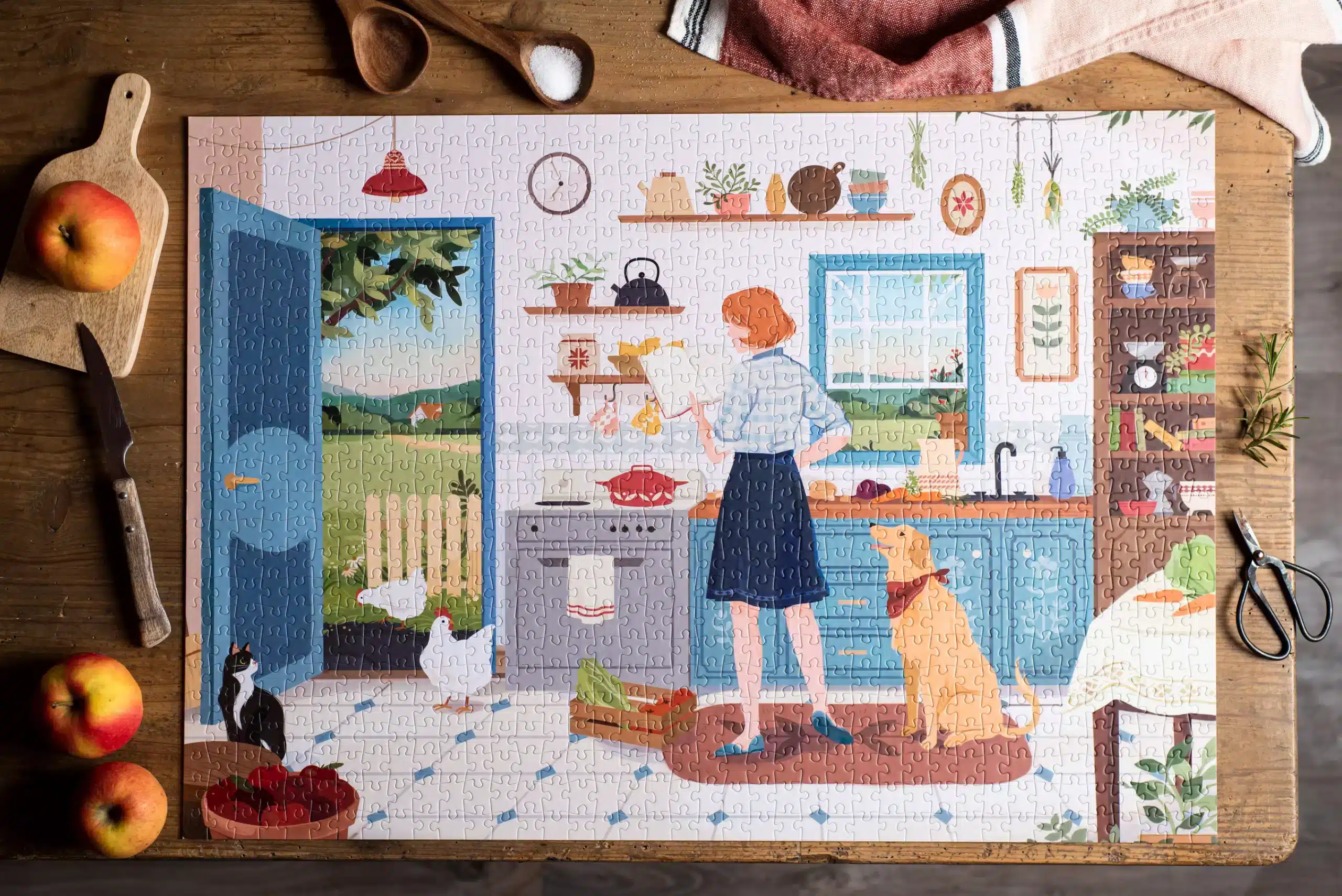 Country kitchen puzzle Trevell 1000 pièces Country kitchen puzzle Trevell 1000 pièces