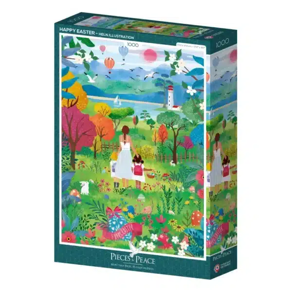 puzzle happy easter de pieces & peace de 1000 piรจces