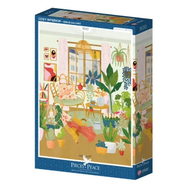 puzzle cosy interior de pieces and peace de 500 piรจces