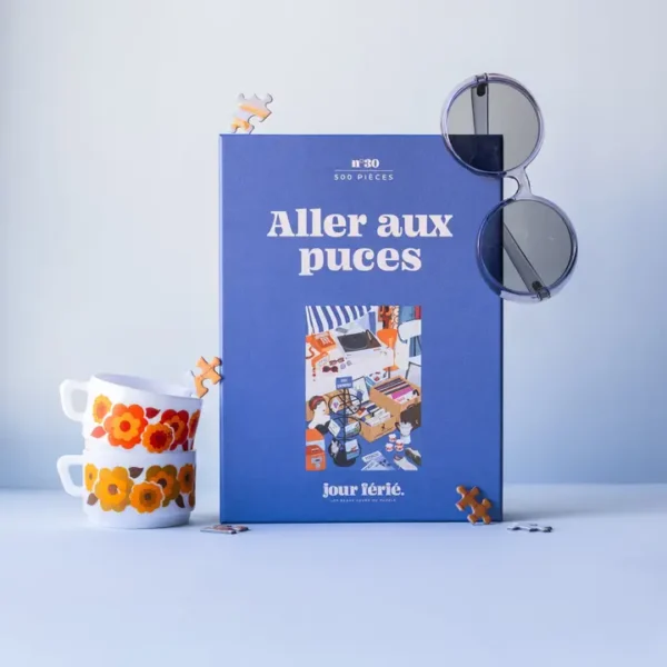 puzzle aller aux puces de jour férié de 500 pièces