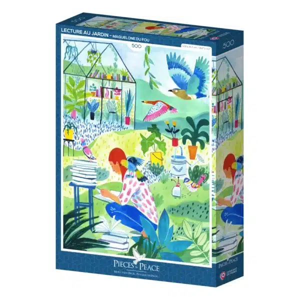 puzzle lecture au jardin de pieces & peace de 500 piรจces