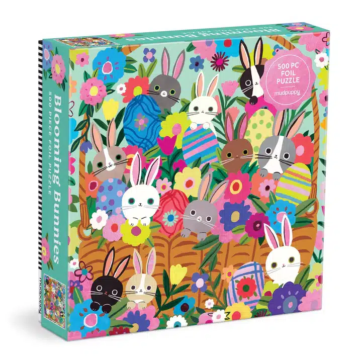 puzzle mudpuppy foil Blooming Bunnies 500 pieces