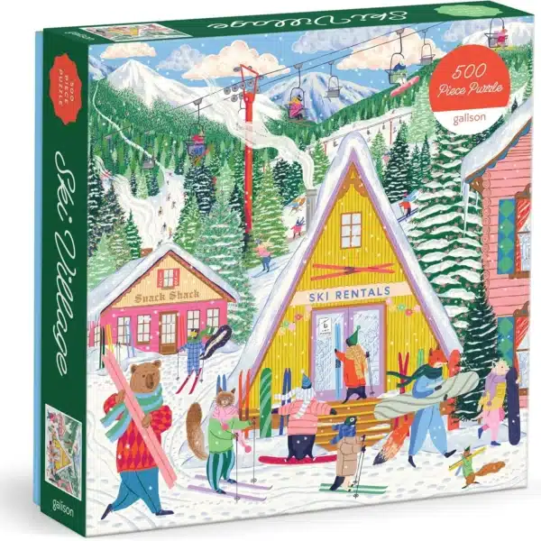puzzle ski village de galison de 500 piรจces