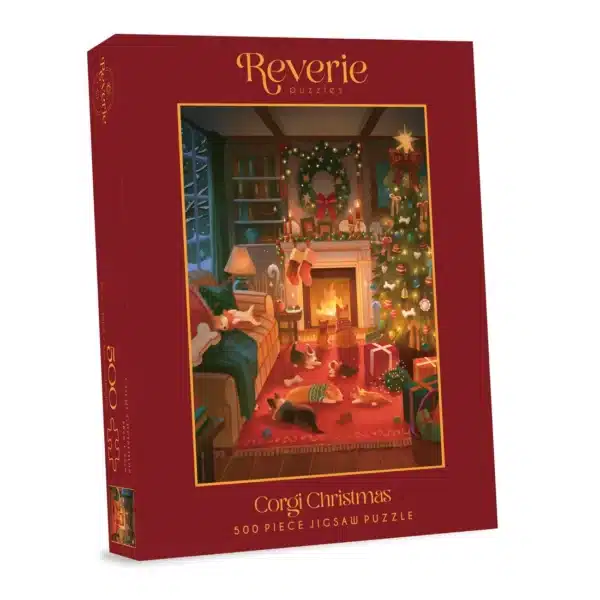 Puzzle Corgi Christmas - Reverie Puzzles - 500 pièces
